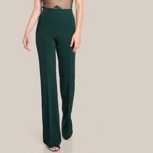 NWOT Hunter green high rise piped dress pants